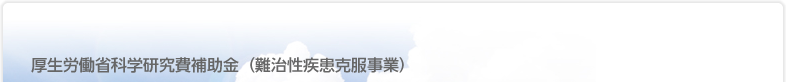 厚生労働省科学研究費補助金（難治性疾患克服事業）